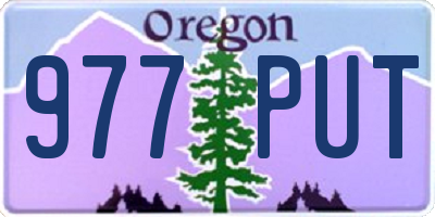 OR license plate 977PUT
