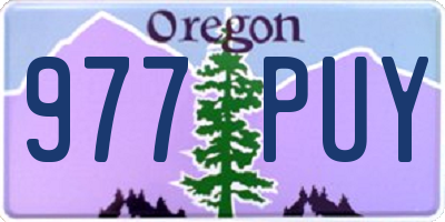 OR license plate 977PUY