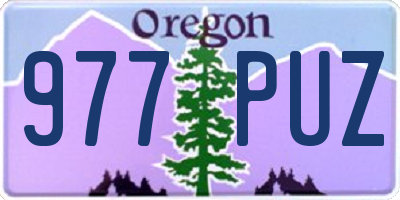 OR license plate 977PUZ