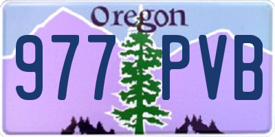 OR license plate 977PVB