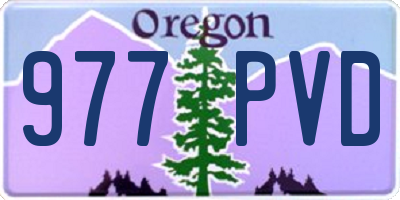 OR license plate 977PVD