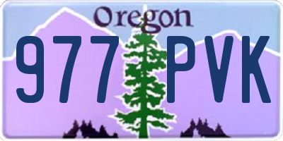 OR license plate 977PVK