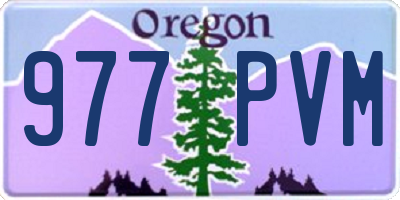 OR license plate 977PVM