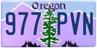 OR license plate 977PVN
