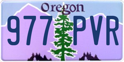 OR license plate 977PVR