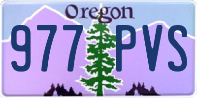 OR license plate 977PVS