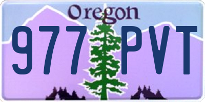OR license plate 977PVT