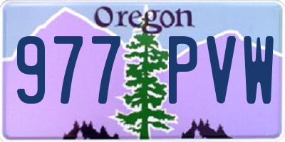 OR license plate 977PVW