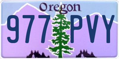 OR license plate 977PVY
