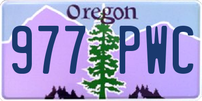 OR license plate 977PWC