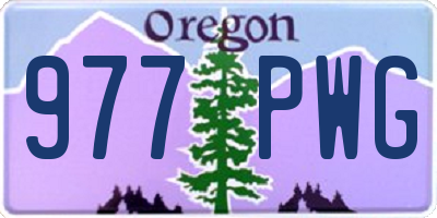 OR license plate 977PWG