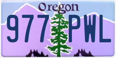 OR license plate 977PWL
