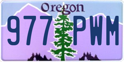 OR license plate 977PWM
