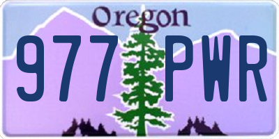 OR license plate 977PWR