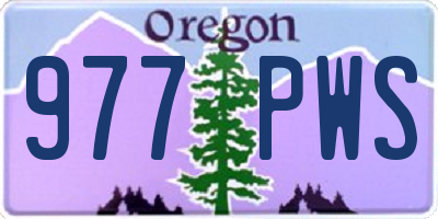 OR license plate 977PWS
