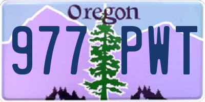 OR license plate 977PWT