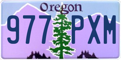 OR license plate 977PXM