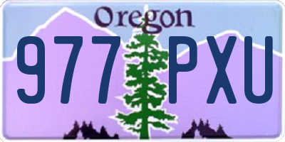 OR license plate 977PXU