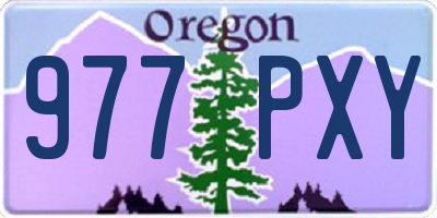 OR license plate 977PXY