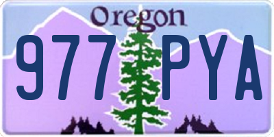 OR license plate 977PYA