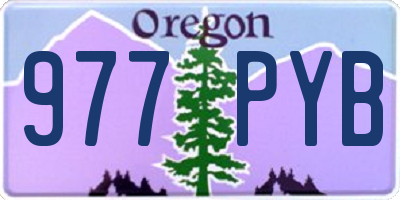 OR license plate 977PYB