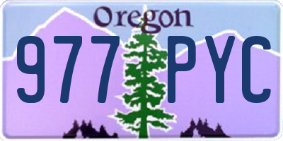 OR license plate 977PYC