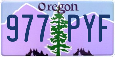 OR license plate 977PYF