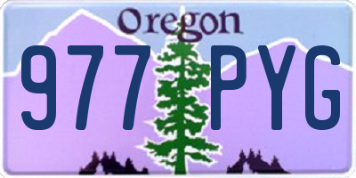 OR license plate 977PYG