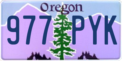 OR license plate 977PYK