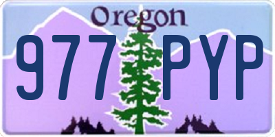 OR license plate 977PYP