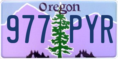 OR license plate 977PYR