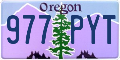 OR license plate 977PYT
