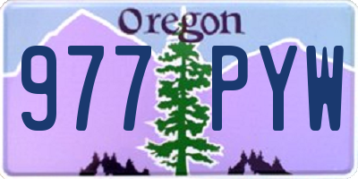 OR license plate 977PYW