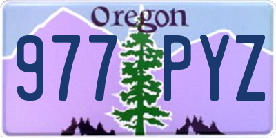 OR license plate 977PYZ