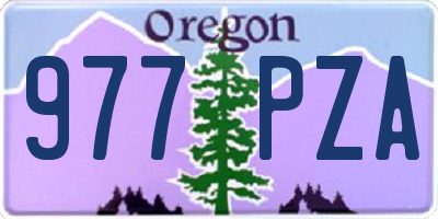 OR license plate 977PZA