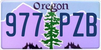 OR license plate 977PZB