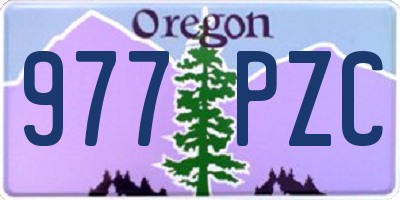 OR license plate 977PZC