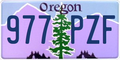 OR license plate 977PZF