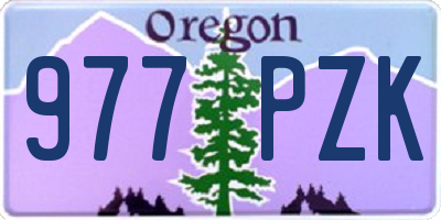 OR license plate 977PZK
