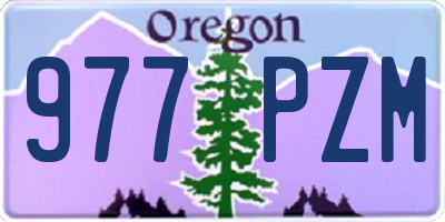OR license plate 977PZM
