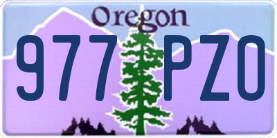 OR license plate 977PZO