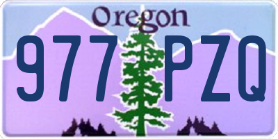 OR license plate 977PZQ