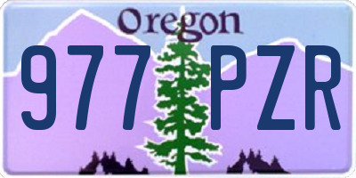 OR license plate 977PZR