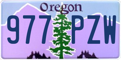 OR license plate 977PZW