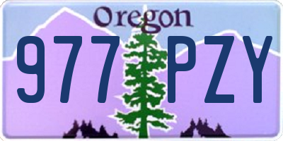 OR license plate 977PZY