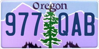 OR license plate 977QAB
