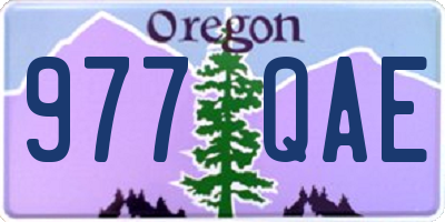 OR license plate 977QAE