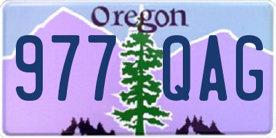 OR license plate 977QAG