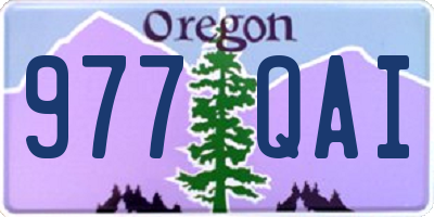 OR license plate 977QAI