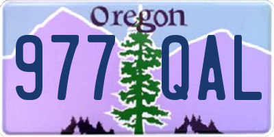 OR license plate 977QAL